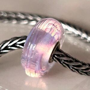 TROLLBEADS Rose Ribbon Bead LAA 925S NEW! Pink Swirl